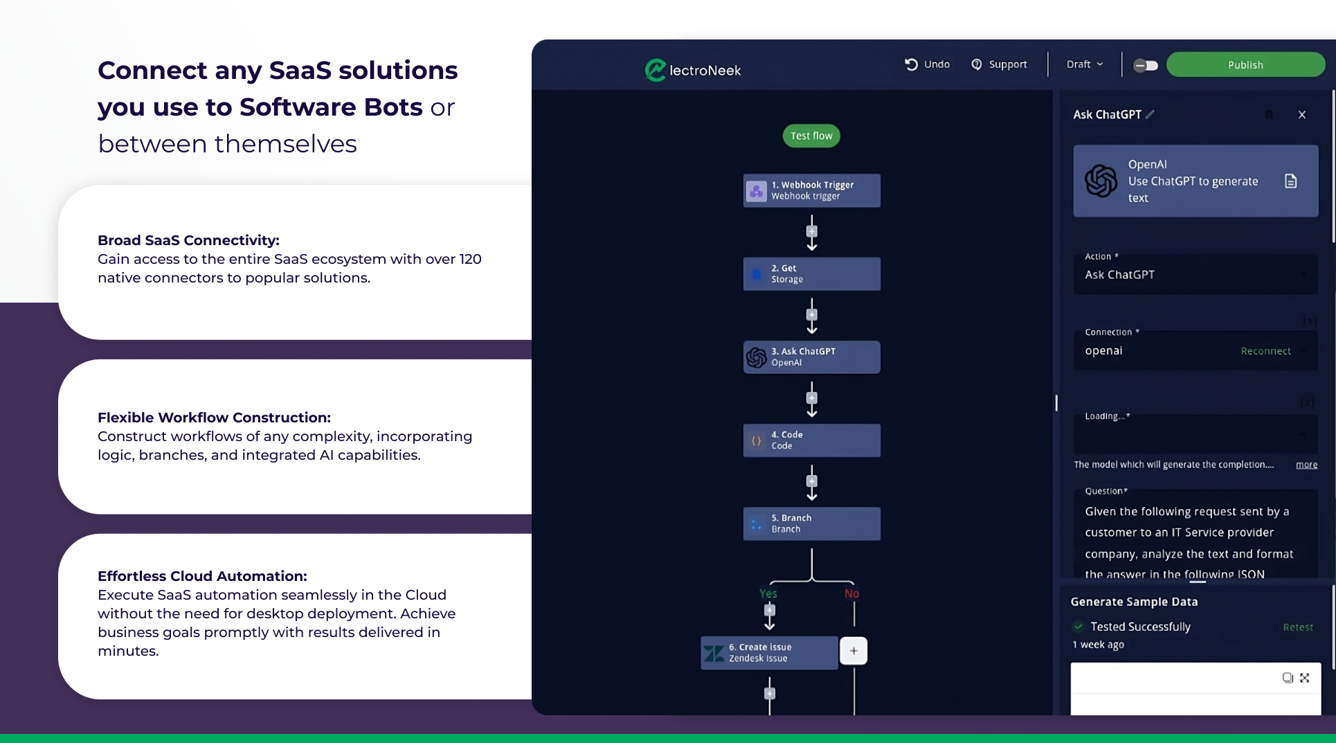 screenshot of ElectroNeek Platform